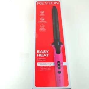Revlon Pink and Black Easy Heat 1" Curling Iron Open Box Inspected